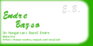 endre bazso business card